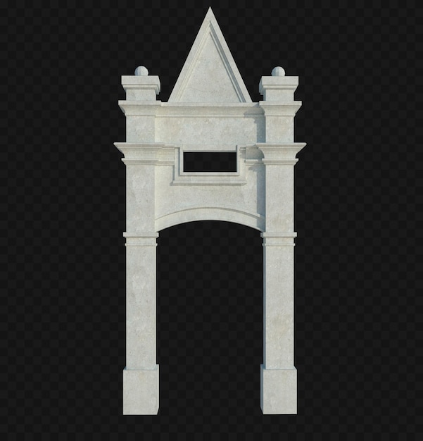 3D-rendering Bygningsstruktur isolert
