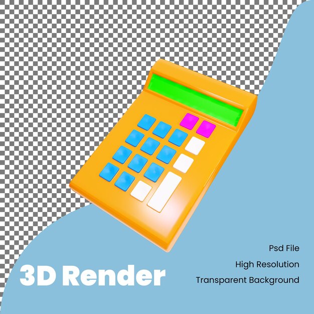 PSD ビジネスのための3dレンダリング計算機アイコン