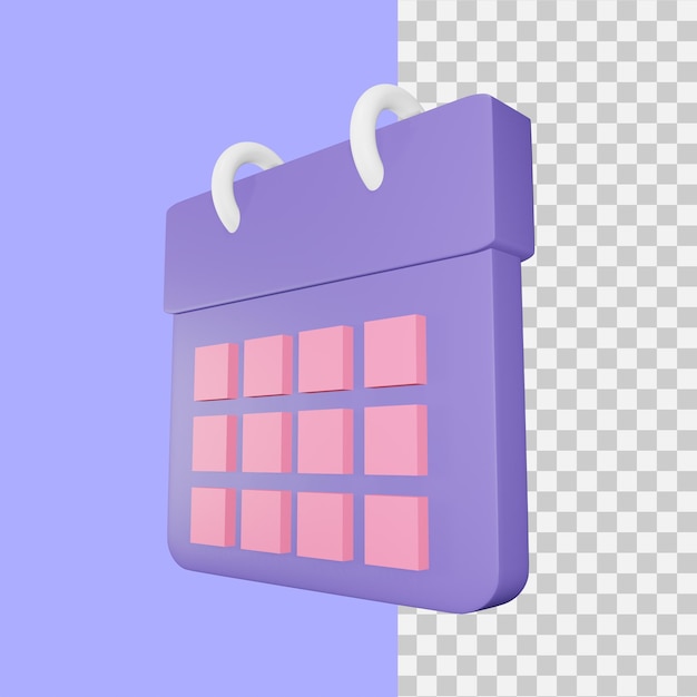 3d rendering calendar icon