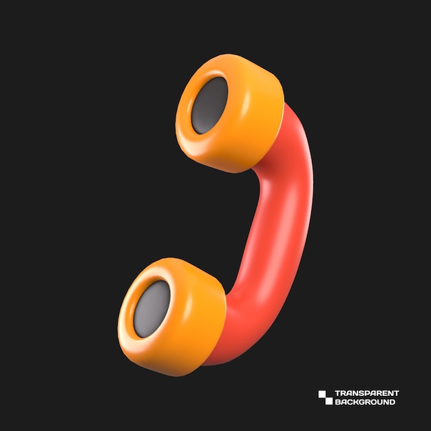 3d rendering call phone application icon