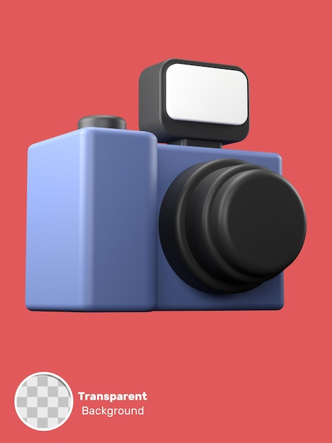 PSD rendering 3d di un'illustrazione della telecamera oggetto su uno sfondo trasparente