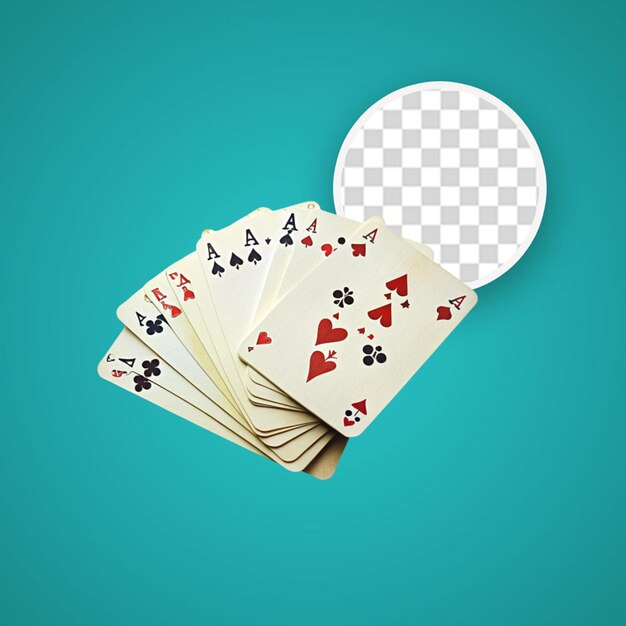 PSD rendering 3d di un gioco di carte