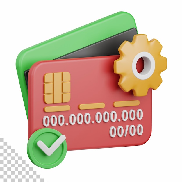 PSD 支払いお金やトランザクション設計に役立つ分離された 3d レンダリング カード トランザクション プロセス