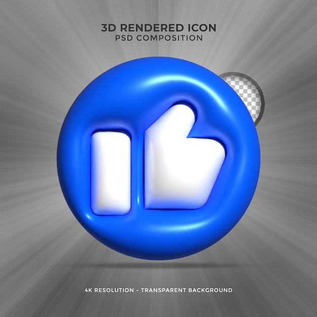 3d-rendering cartoon duim omhoog handgebaar hand duim omhoog of als teken