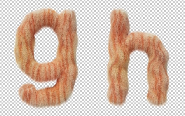 고양이 머리 효과 알파벳의 3d 렌더링