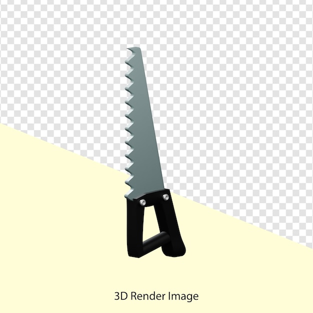 PSD 3d rendering of chainsaw