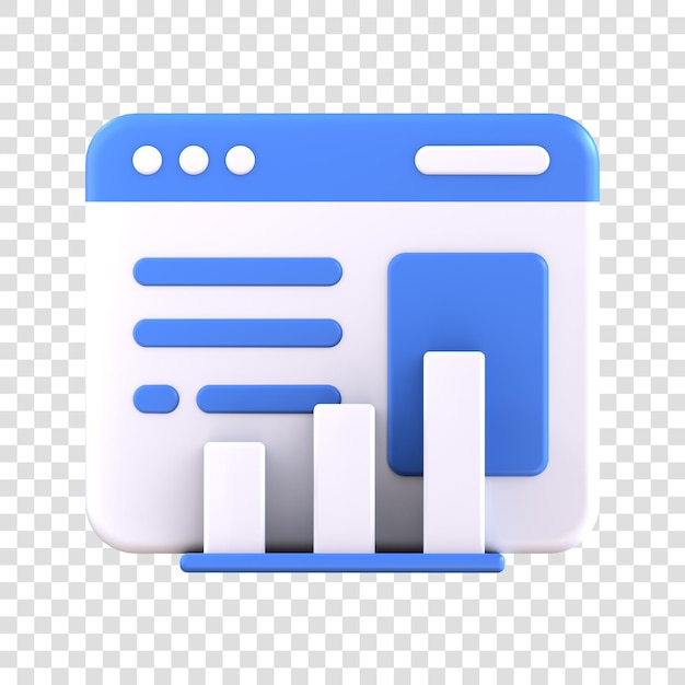 3d rendering chart icon