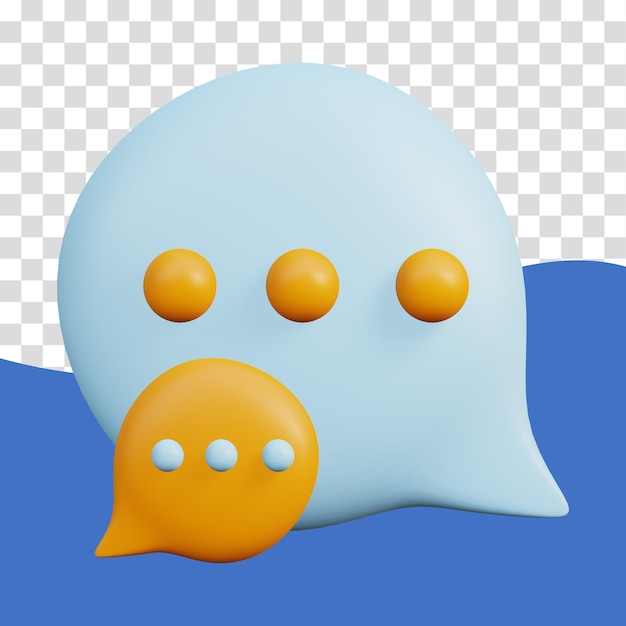 PSD 3d rendering chat bubble icon