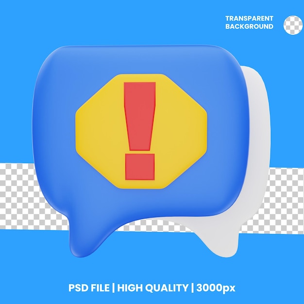 3d rendering chat report icon object