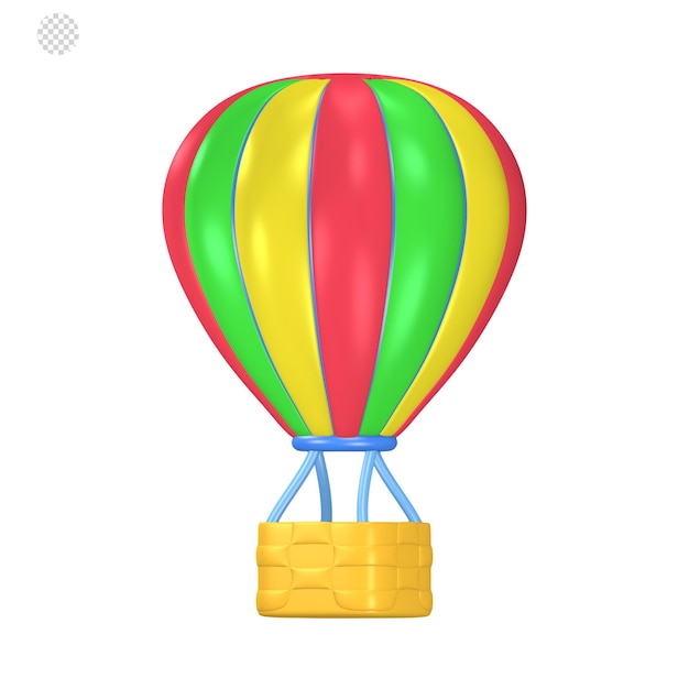 3d rendering of children and babies' favorite icon illustration air ballon