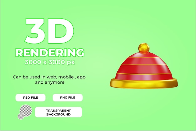 PSD 3d-rendering chinees nieuwjaar hoed illustratie object