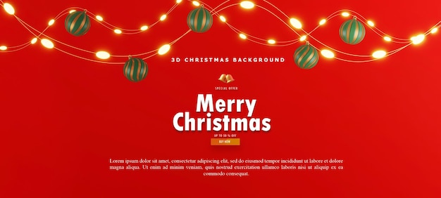 3D rendering christmas background, merry christmas, happy new year