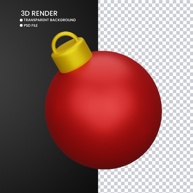 Rendering 3d della palla di natale