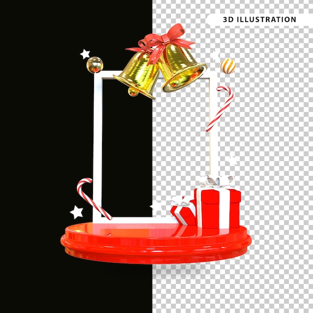 3d Rendering Christmas Elements