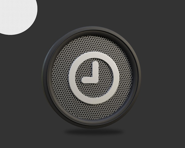 3d rendering clock icon