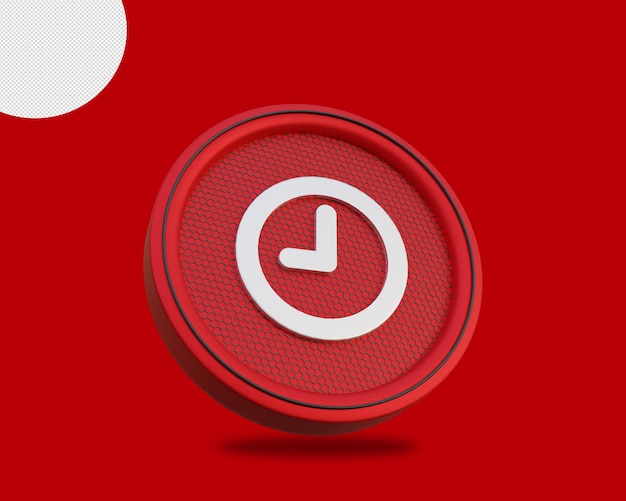 PSD 3d rendering clock icon