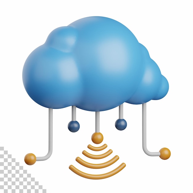 클라우드, 네트워크, 컴퓨팅, 기술, 데이터베이스, 서버 및 연결 설계 요소에 유용한 3d 렌더링 클라우드 네트워크 격리