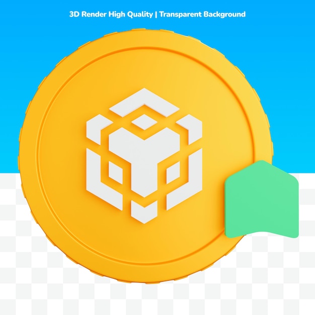3d rendering coin bnb graph up