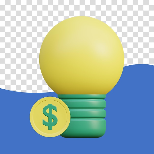 PSD 3d rendering coin money icon