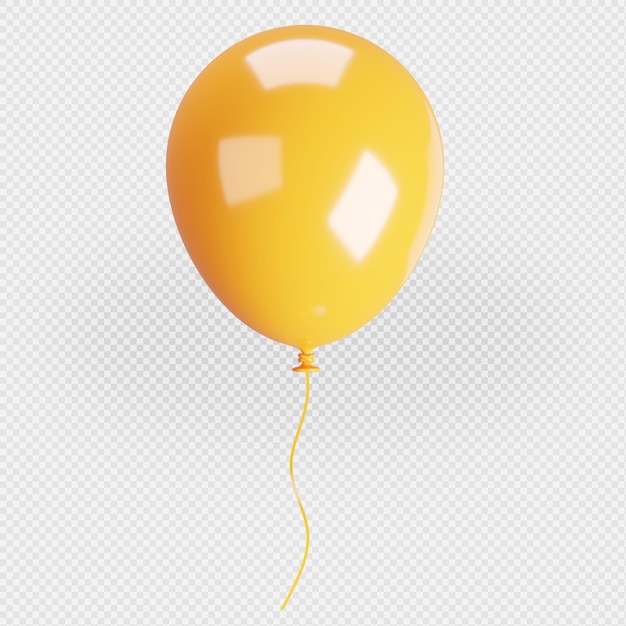 PSD 3d rendering of colorful ballons isolatedwith clipping path