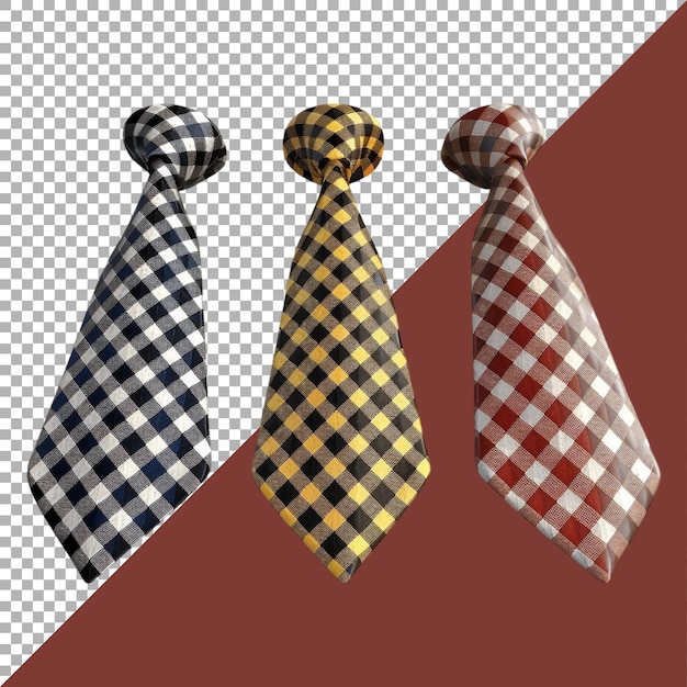 PSD 3d rendering of a colorful office tie on transparent background ai generated