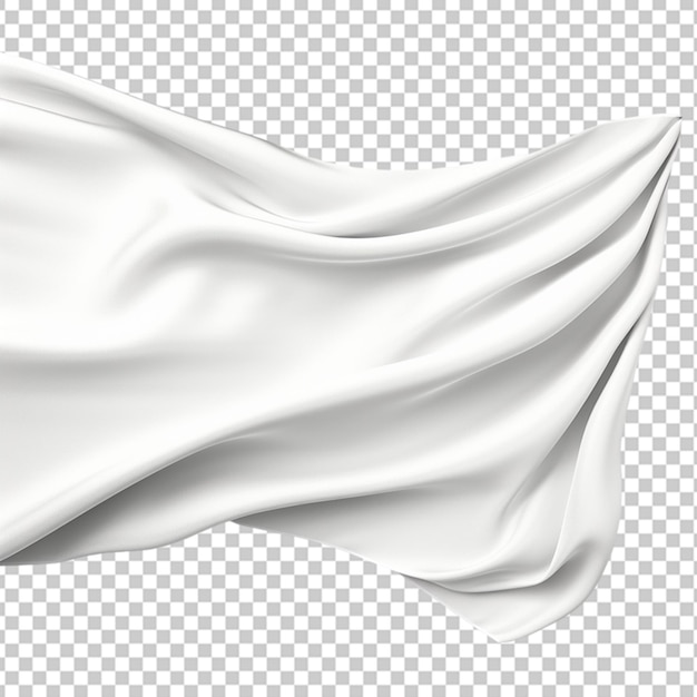 3d rendering of a colorful silk cloth on transparent background