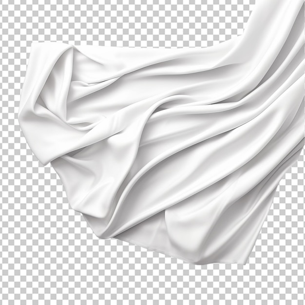 PSD 3d rendering of a colorful silk cloth on transparent background