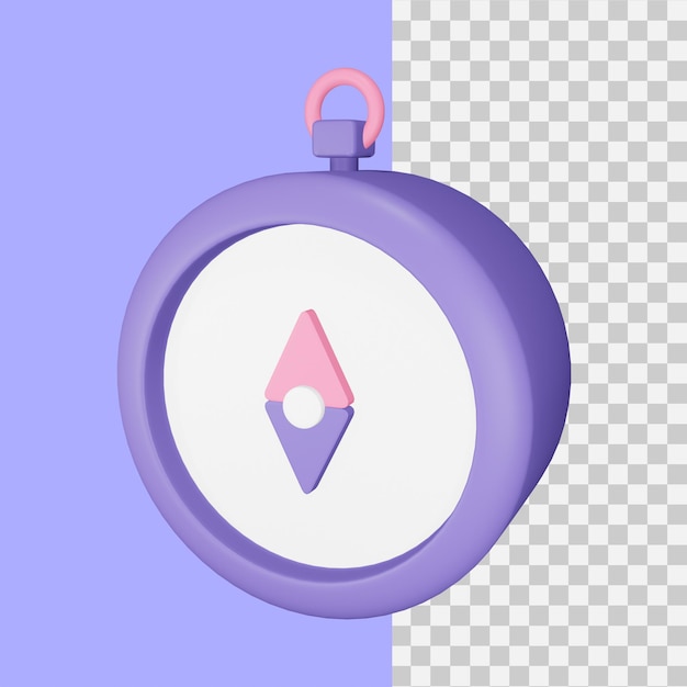 3d rendering compass icon