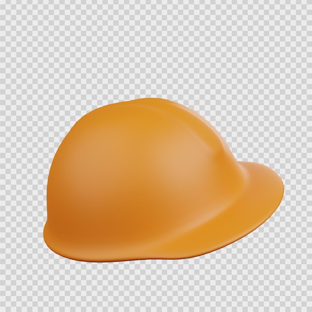 PSD 3d rendering concept construction icon safety helmet