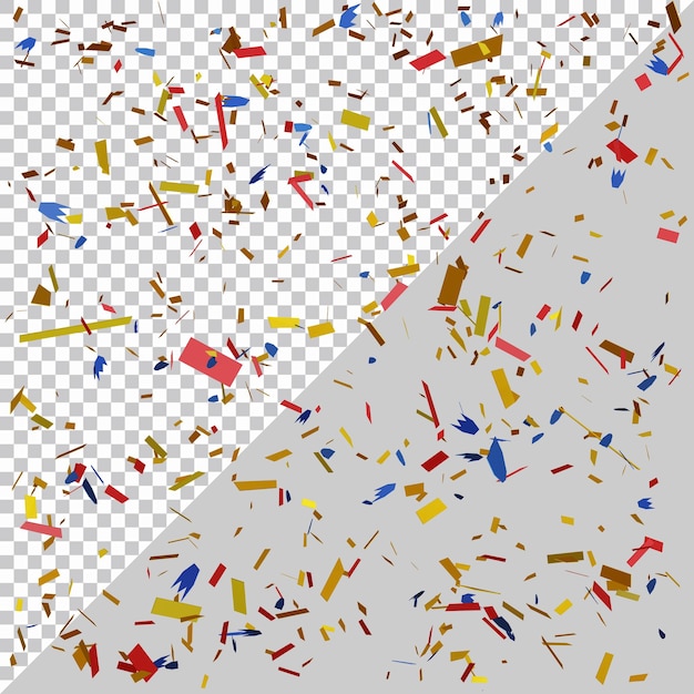 3d rendering of confetti with modern style