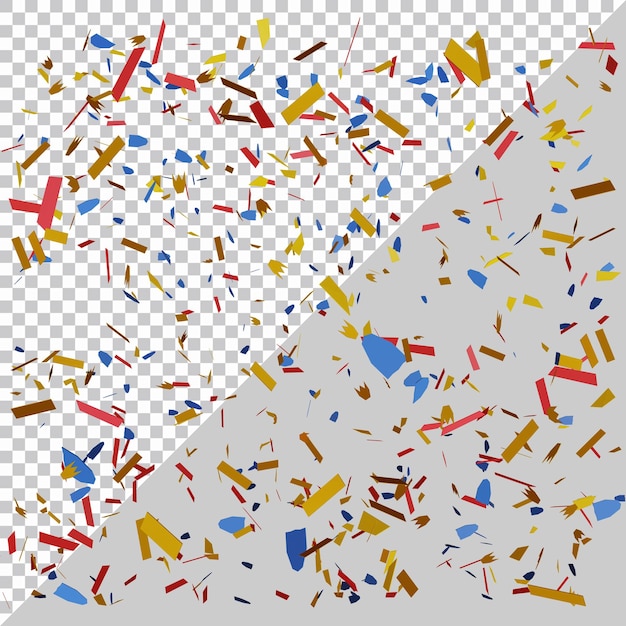 3d rendering of confetti with modern style