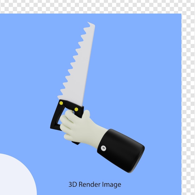 3d rendering of construction holding saw