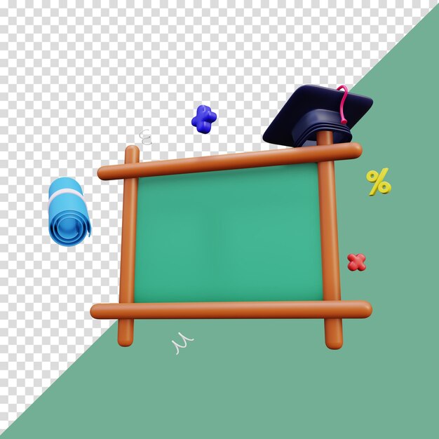 PSD 3d rendering creative education icon