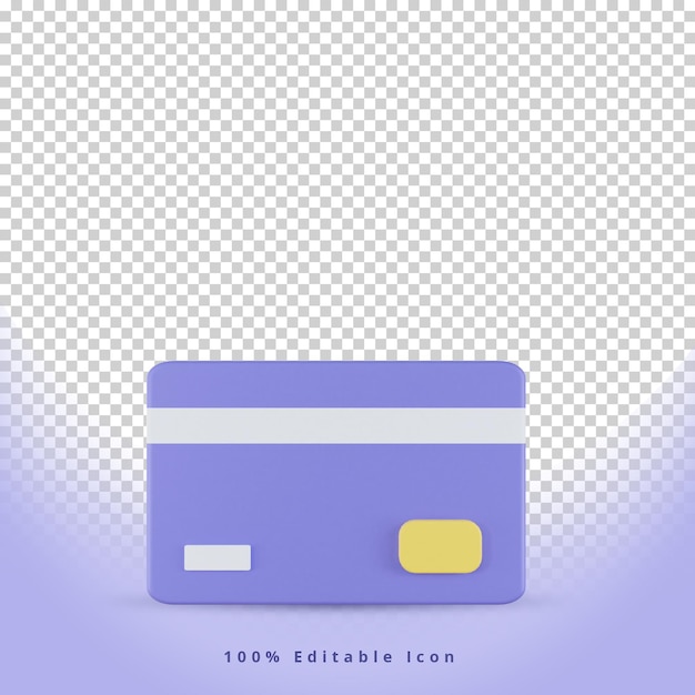 PSD 3d rendering credit card website ui icon