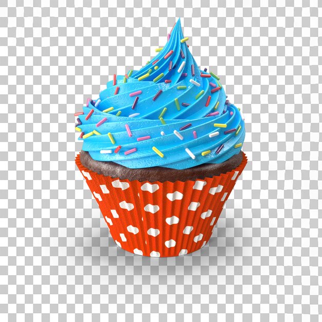 PSD 3d rendering of cup cake free psd