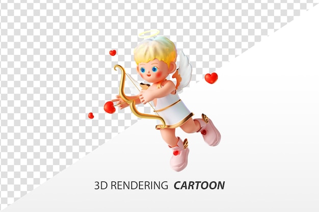 3d rendering of cupid cartoon image