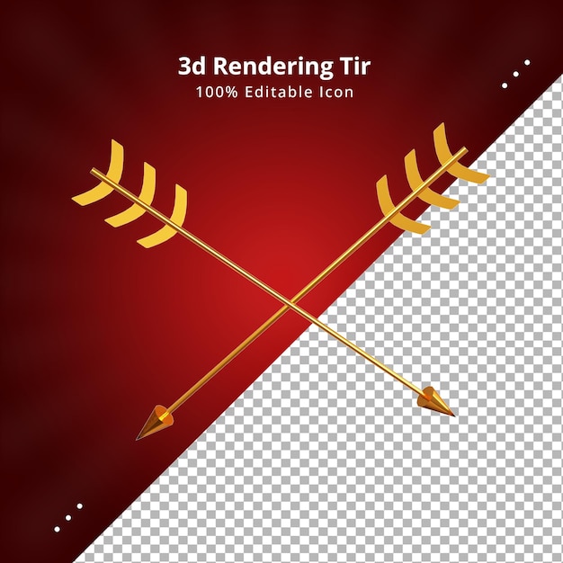 Rendering 3d frecce di amorini