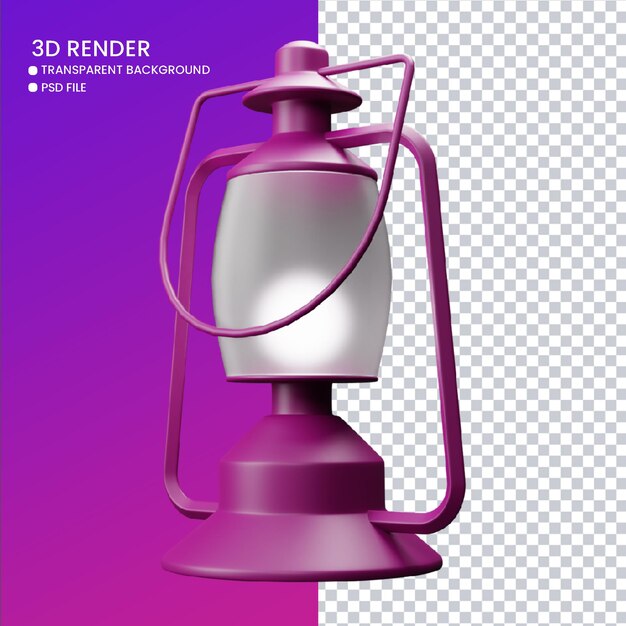 かわいいランタンの 3 d レンダリング