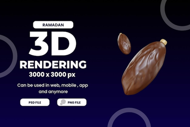 3D-rendering data fruit illustratie object premium psd