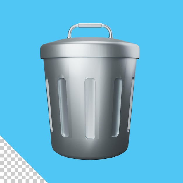 3d rendering delete trash bin isolated useful for user interface apps and web design illustration