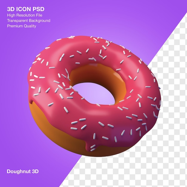 3D rendering of delicious doughnut