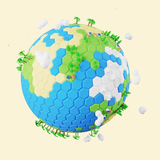 3D レンダリング デザイン オブジェクトと形状