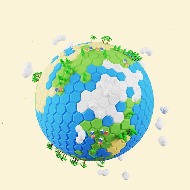 3D レンダリング デザイン オブジェクトと形状