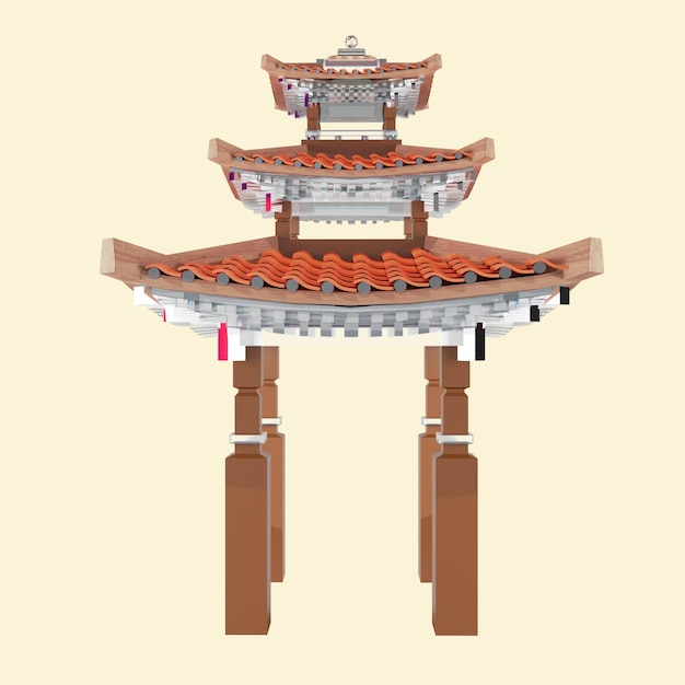 3D-rendering designobjekt og form