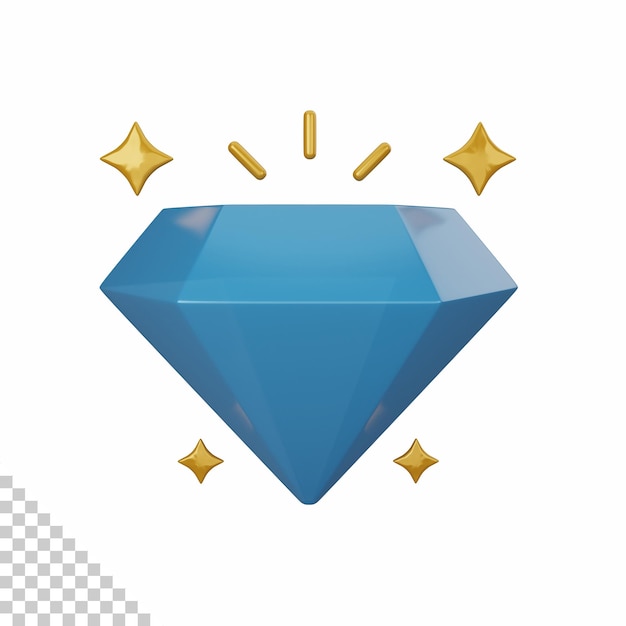 3d rendering diamond isolated useful for business currency economy and finance design illustration