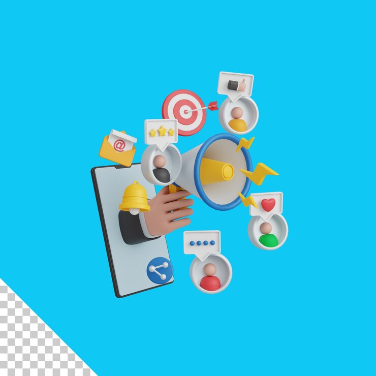 PSD 3d 렌더링 디지털 마케팅 절연 마케팅 및 비즈니스 디자인 일러스트 레이 션에 유용