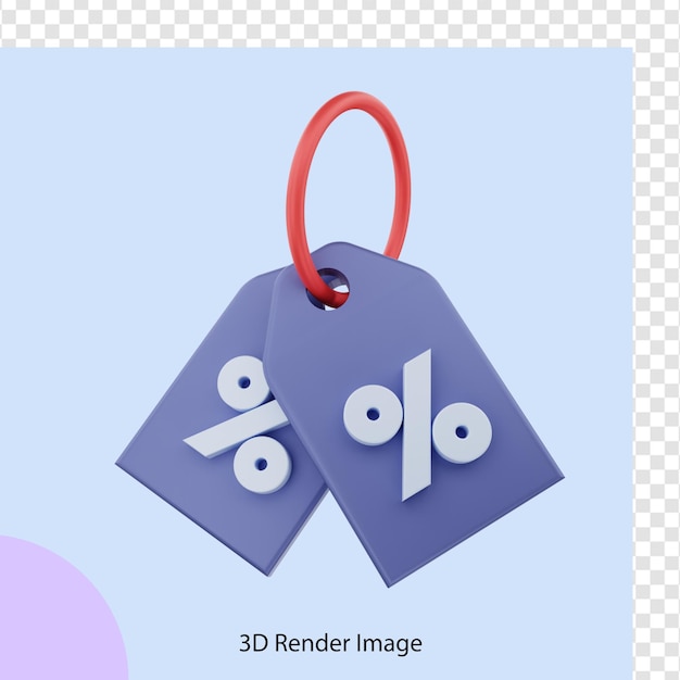 3d rendering of discount coupons