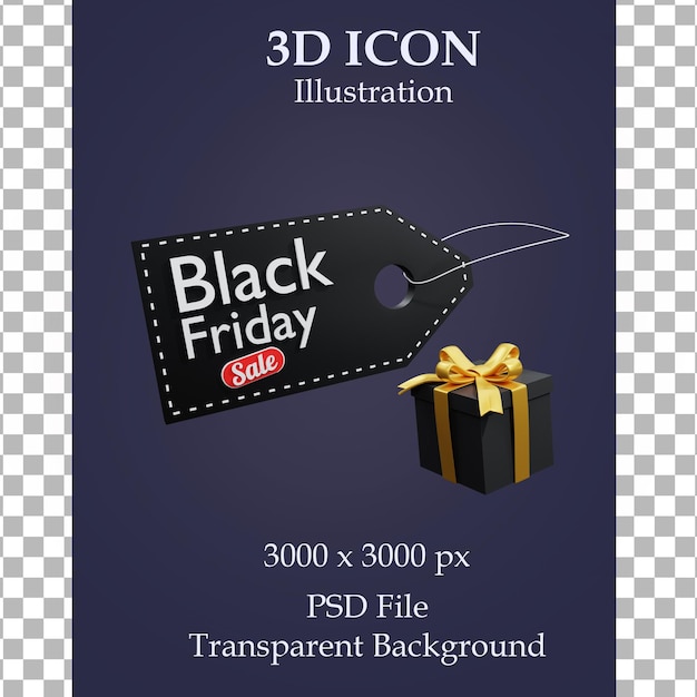 PSD 3d rendering of discounted icons and gifts