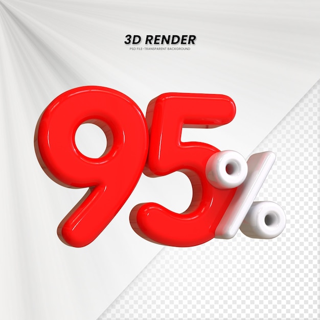 3D Rendering dla kompozycji 95 procent