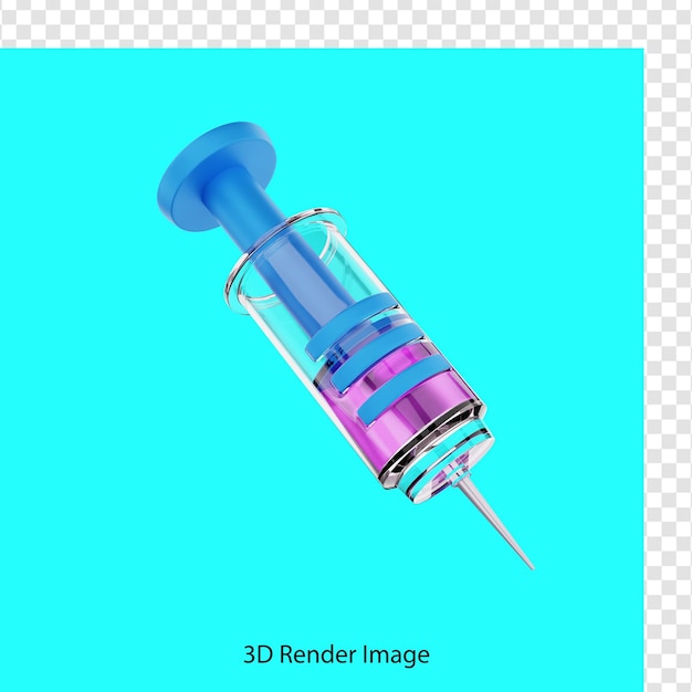 3d rendering of doctor's injection medical